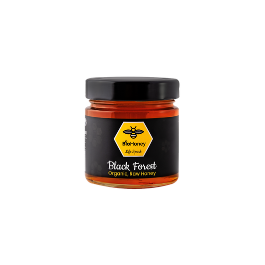BioHoney Black Forest Organic Raw Honey 300g – 100% Pure & Unfiltered, Great Taste Award Winner, Certified Organic GB-ORG-04 Premium Bulgarian Honey